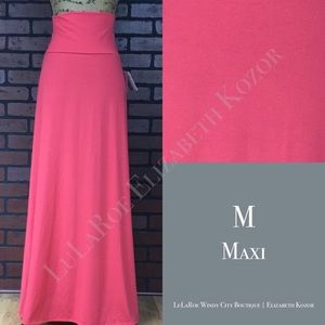 Maxi Skirt LuLaRoe Medium Fits Size 10-12 NWT Comfy Adjustable Yoga Waistband